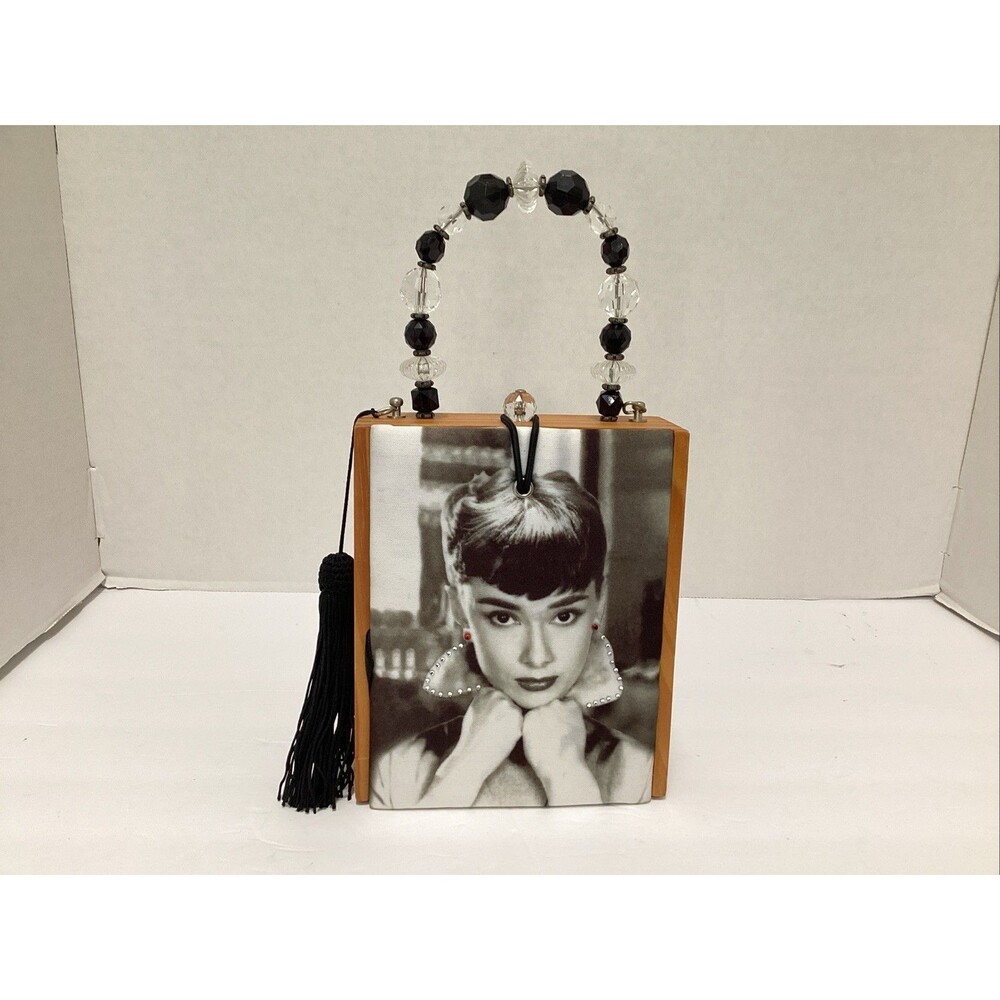 vtg Audrey Hepburn Limited Edition wooden Cigar Box 12”x6” collection
